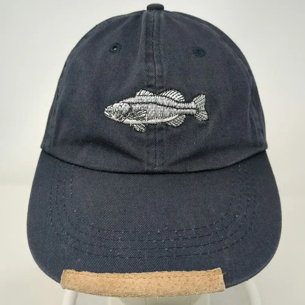 Field & Stream Baseball Cap Blue One Size Embroidered Fish Bass Slideback Hat